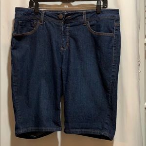 FADED GLORY DENIM SHORTS SZ 16 DARK